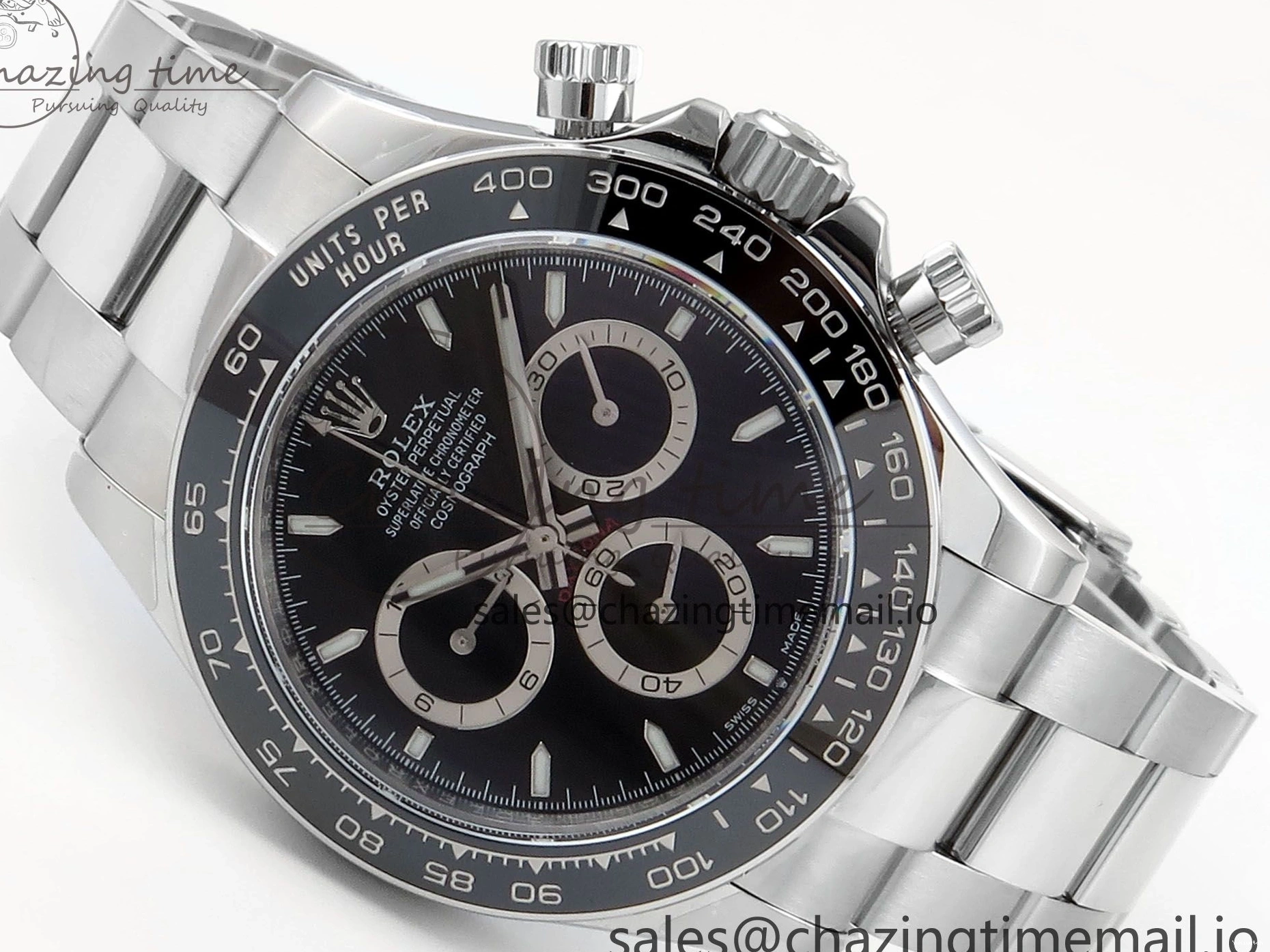 SH4131 QF on Black Edition Strap 126500 SS Daytona Bracelet 1:1 Best V5 Dial 0302